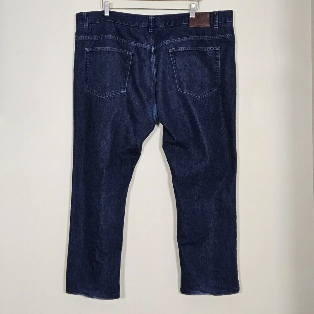 Canali Jeans Men 46x34/28 Indigo Straight Leg Italy Cotton Preppy Designer Boho
